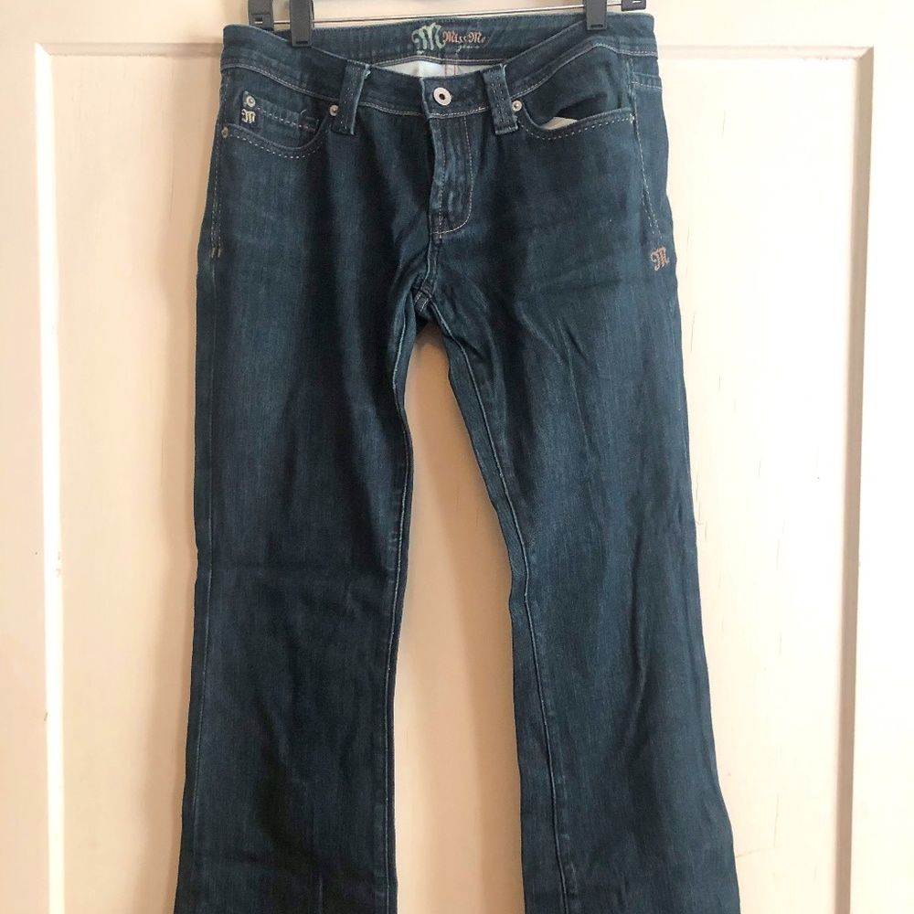 Miss Me jeans, flared indigo blue, size 30